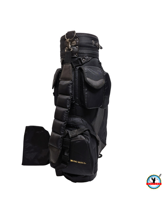 Pro Select Other - PRO SELECT Golf Staff Cart Bag | 6-Way Divider | Black w/ Rain Hood